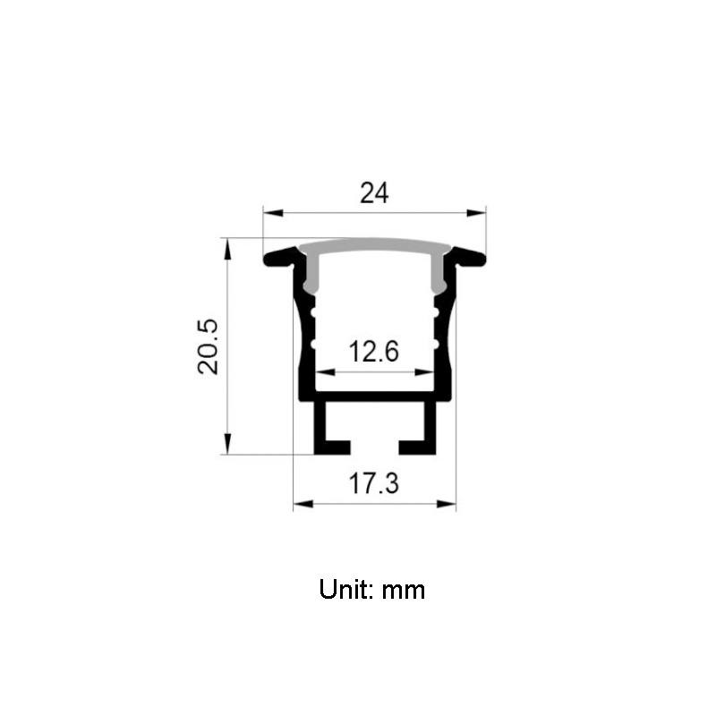 Recessed LED Channel For 12mm LED Strip Lights Recessed LED Channel For 12mm LED Strip Lights